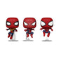 Funko POP! Marvel: Spiderman No Way Home 2021 - Spider-Man - 3 Pack - Leaping SM - Spider-Man - Collectable Vinyl Figure - Gift Idea - Official