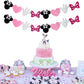 Minnie Themed Felt Garland Birthday Party Banner Decoration Supplies 2 article