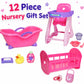 JC Toys Deluxe Doll Accessory Bundle | High Chair, Crib, Bath and Extra Accessories for Dolls up to 11" | Fits 11" La Baby & Other Similar Sized