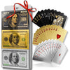 Magic Kiss Waterproof Gold and Silver Foil Poker Playing Cards, Deck of Plastic Playing Cards Gift (3 Decks/Gold + Silver + Black)