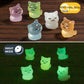 Veloshine 3Pcs Luminous Mini Resin Cat, Suitable for Gardens, Aquariums, Decorations, Birthday Parties and Handicrafts