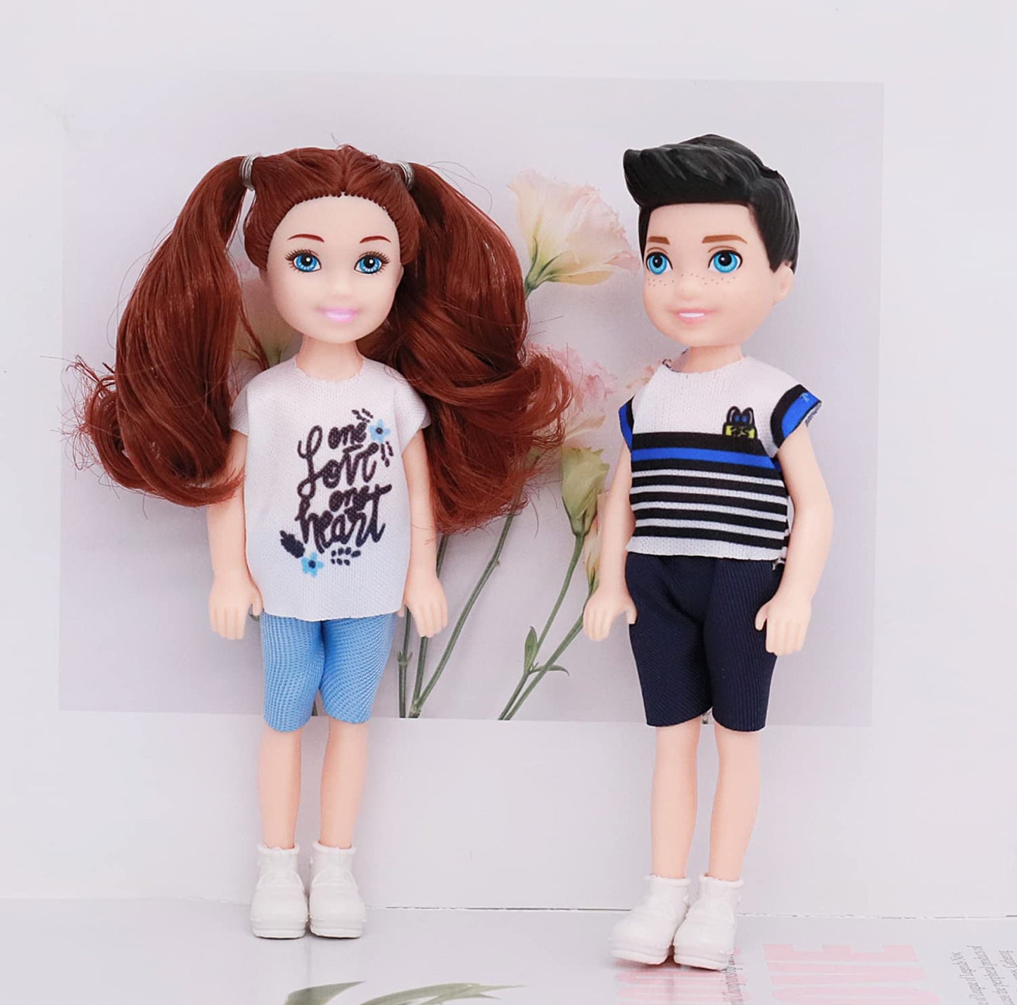 Lembani 5 Inch Mini Dolls - 10 Pcs Dollhouse People Set, Small Doll for Girls and Boys, Doll House Accessories Birthday