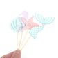 Mermaid Cupcake Toppers,Mermaid 1st Birthday Cake Decor,Under The Sea Party