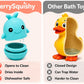 BerrySquishy Silicone Bath Toys, Opens for Cleaning, Baby Bath Toys 9M+, Toddler Bath Toys 1-3, Bathtub Toys, Ocean Friends 6-Piece Set