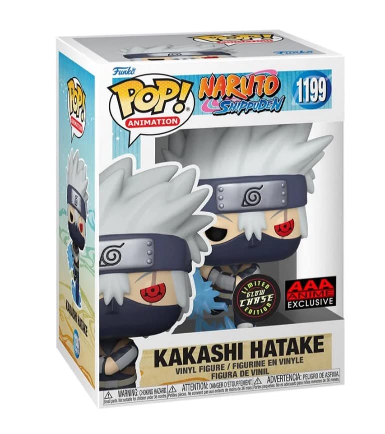 Funko Naruto Shippuden: Kid Kakashi with Chidori (AAA Anime Exclusive) Glow Chase Bundled with Pop Protector