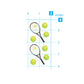 Paper House Productions Pack of 3 2" x 4" Sticker Sheets for Crafts, Scrapbooking & Collecting - Tennis Balls & Raquets 6 Pack