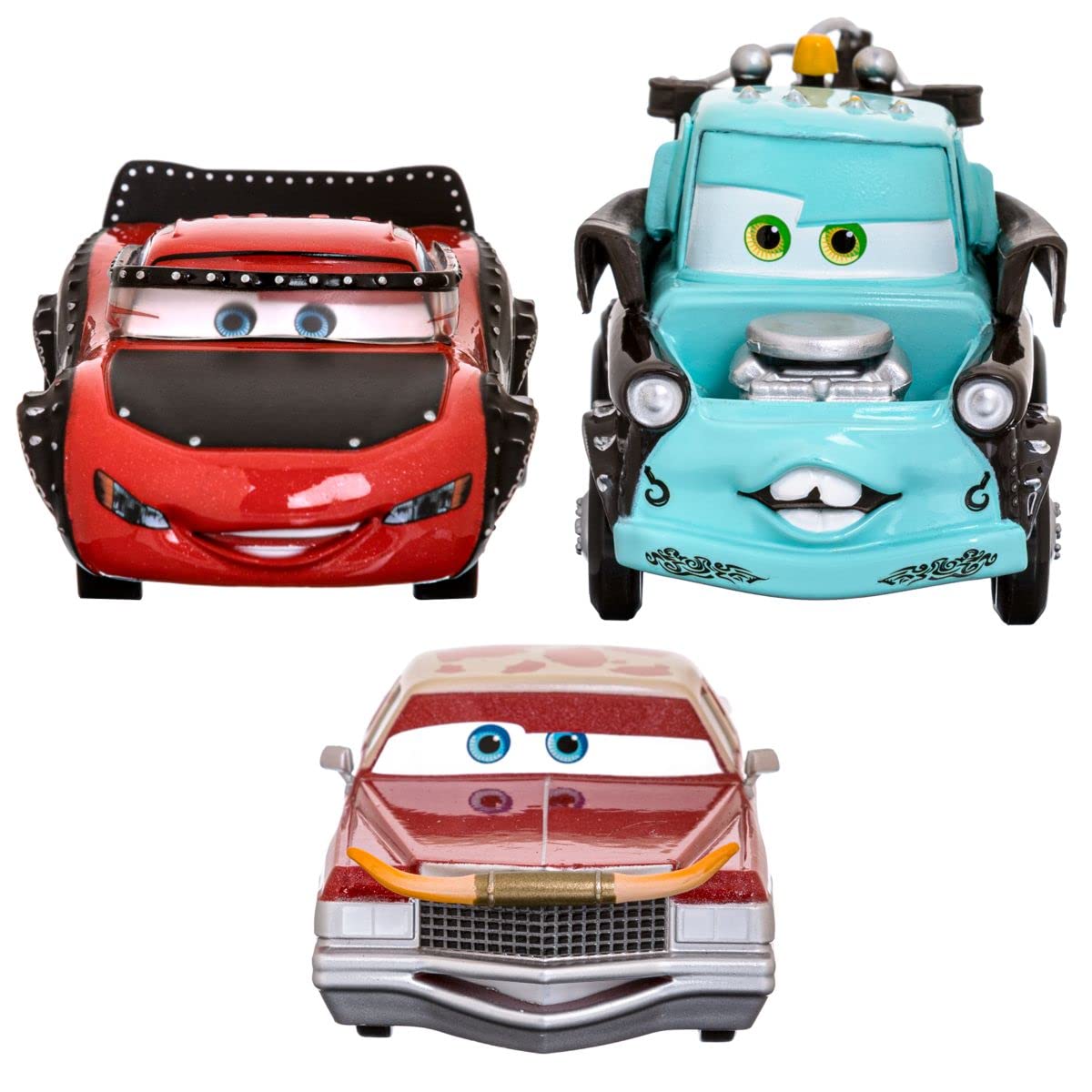 Disney Store Boy's Pixar Cars Heavy Metal Mater Die Cast Set Lightning McQueen Toys Set with Dex, Lightning McQueen & Mater Die Cast 1:43 Scale