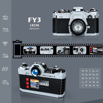 NC Uvini Building Blocks Camera, DIY STEM Toys, Building Construction Brick Set Best Gift for Adult, Teens, Collectible Model Digital Camera to Build