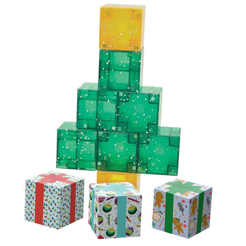 Crayola Holiday Magnetic PIP Cubes, Mini Magnetic Blocks Playset, STEM & Montessori Building & Educational Toys for Kids, Travel Toys for Boys