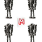 LEGO Star Wars The Clone Wars Minifigure - Super Battle Droid (Pearl Dark Gray) 4 Pack with Minifigureland Tile
