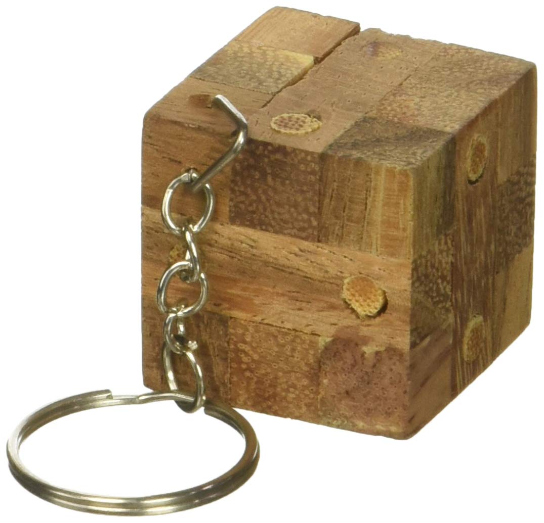 Project Genius IQ108D Pure Genius Keychains: Overdrive Brain Teaser Puzzle, Wooden