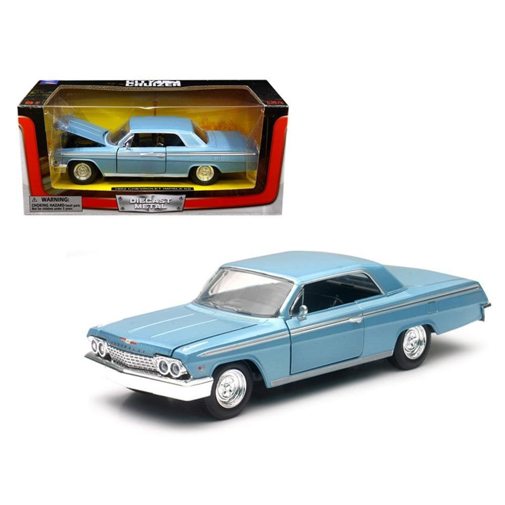 New Ray 71843BL 1962 Chevrolet Impala SS Blue 1/24 Diecast Model Car