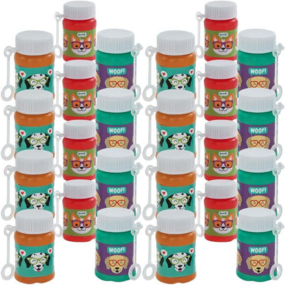 Dog Party Mini Bubble Bottles - Toys - 24 Pieces