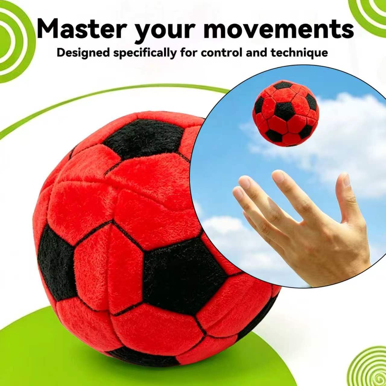 2 Pack Soft Soccer Footbags, Juggling Balls for Foot Coordination, Lightweight Mini Kick Balls for Teens & Adults, Helps Improve Agility