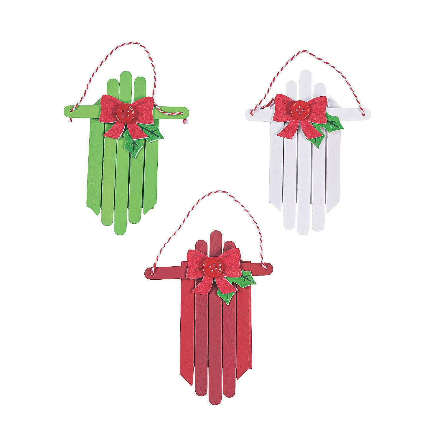Christmas Sled Ornament Craft Kit - Crafts for Kids and Fun Home Activities