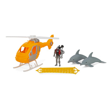 Wild Republic E-Team X Set Dolphin Rescue Playset, Action Figure, Animal, Vehicle, Accessories, Gifts for Kids