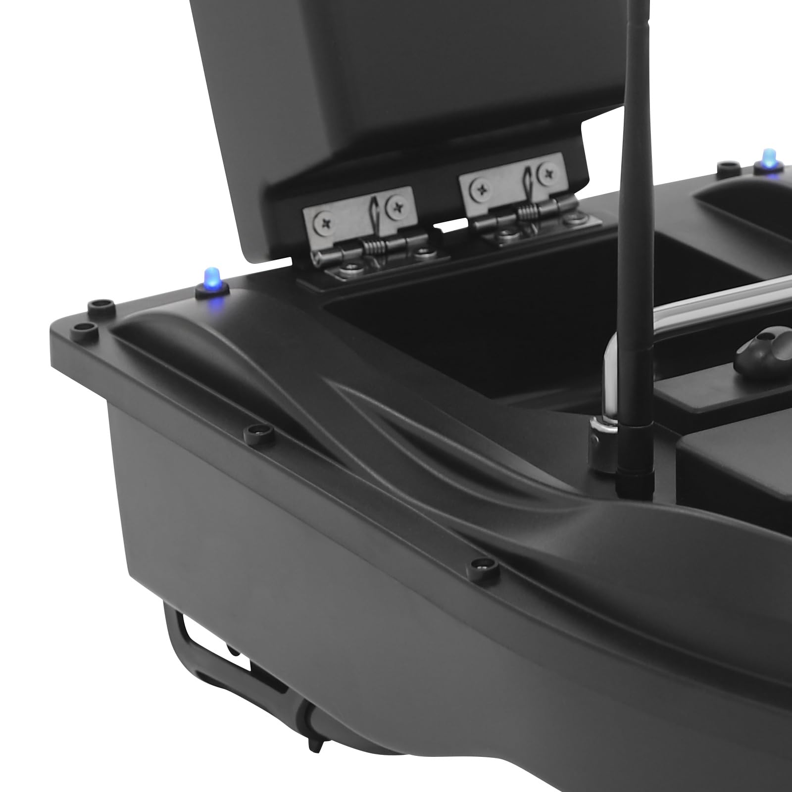Wmpusll Bait Boat with 1 Box for Fishing, Fishing Bait Boat with 5200mAh Battery, Dual Motor, Night Lights, Hook Release & Carry Bag, 1968 FT