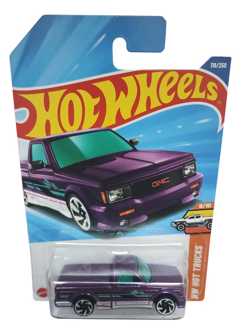 Hot Wheels '91 GMC Syclone [Purple], HW Hot Trucks 8/10, 119/250, 1:64 Scale Diecast Car