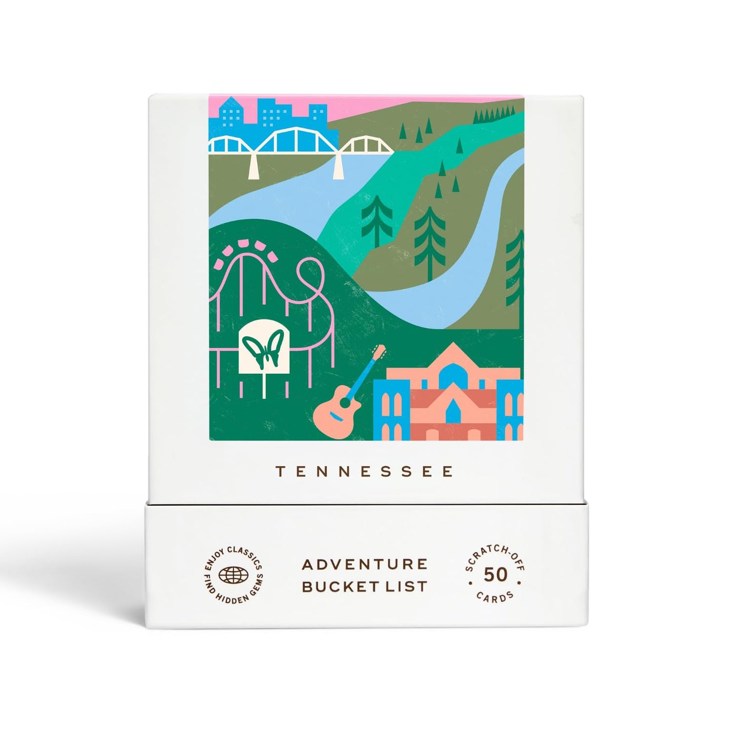 Reach International Outfitters Tennessee Adventure Bucket List: 50 Scratch-Off Cards for Outdoor Activities, Tourist Attractions, and Road Trips