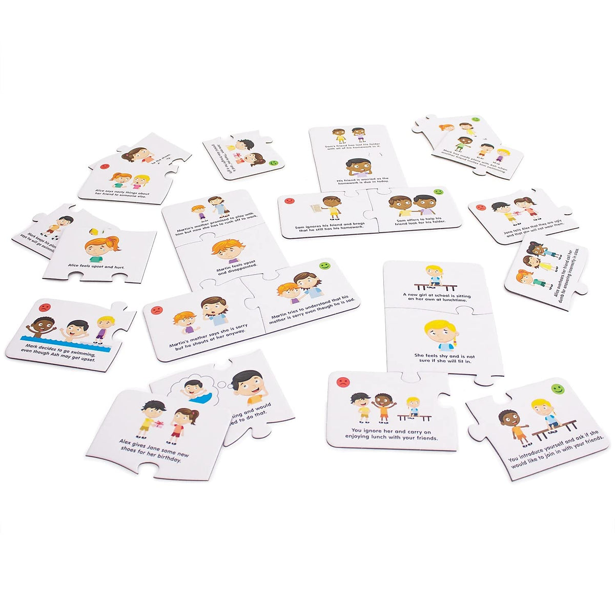 Junior Learning 6 Social Skills Board Games, Multi-Color Set for Kids