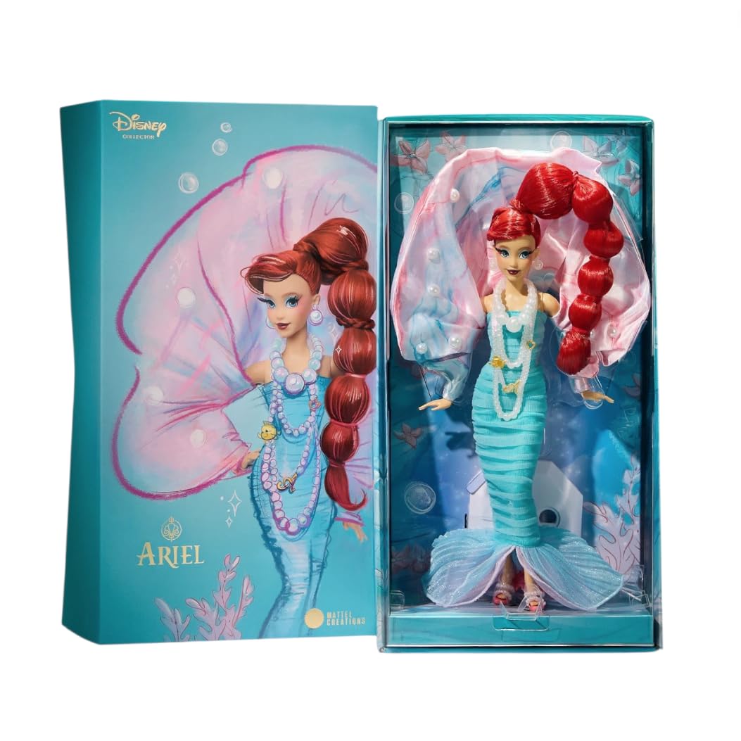 Disney Princess Collector Once Upon a Whimsy Collection Ariel Doll, 11 Inches