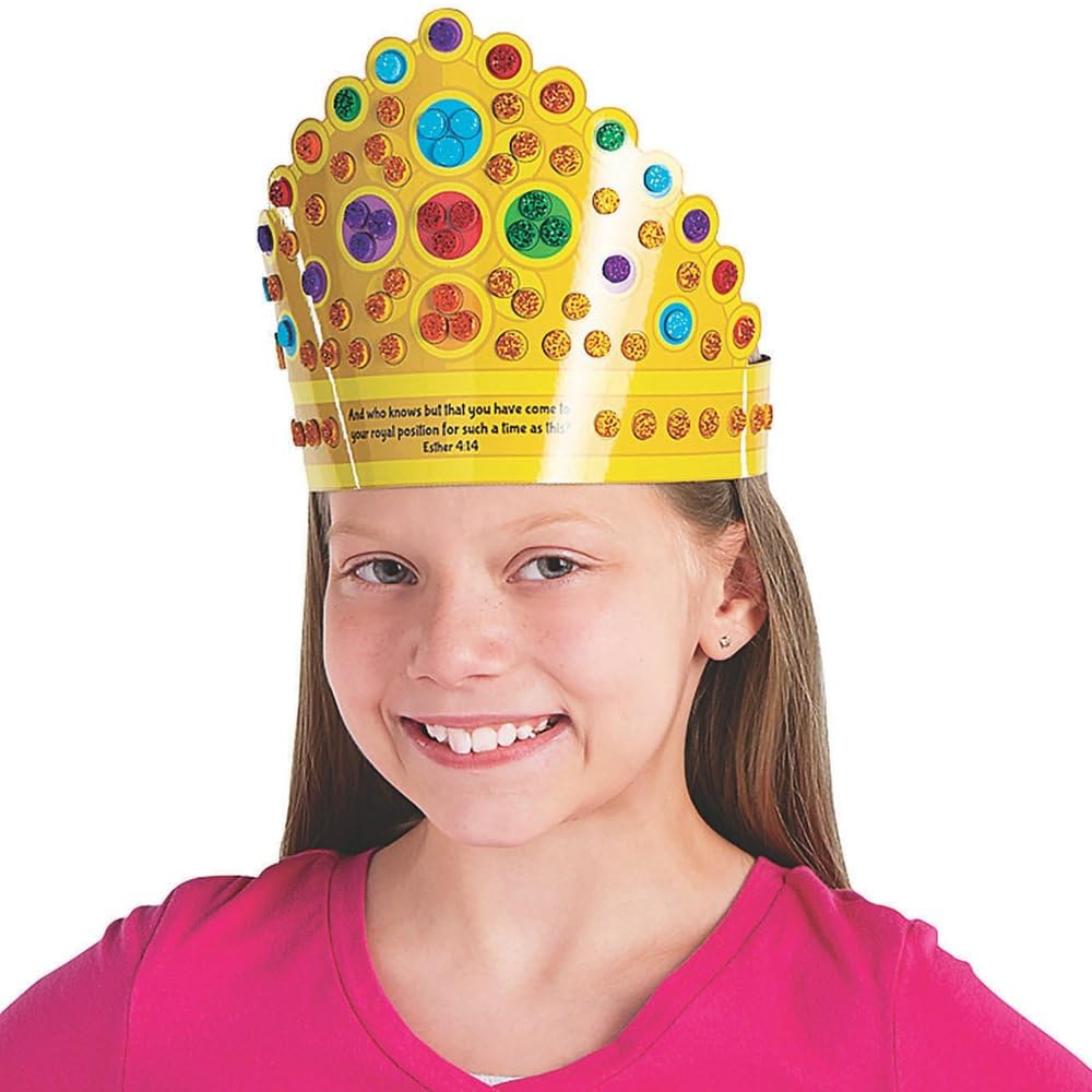 Queen Esther Mosiac Crown Craft Kit - Crafts for Kids and Fun Home Activities