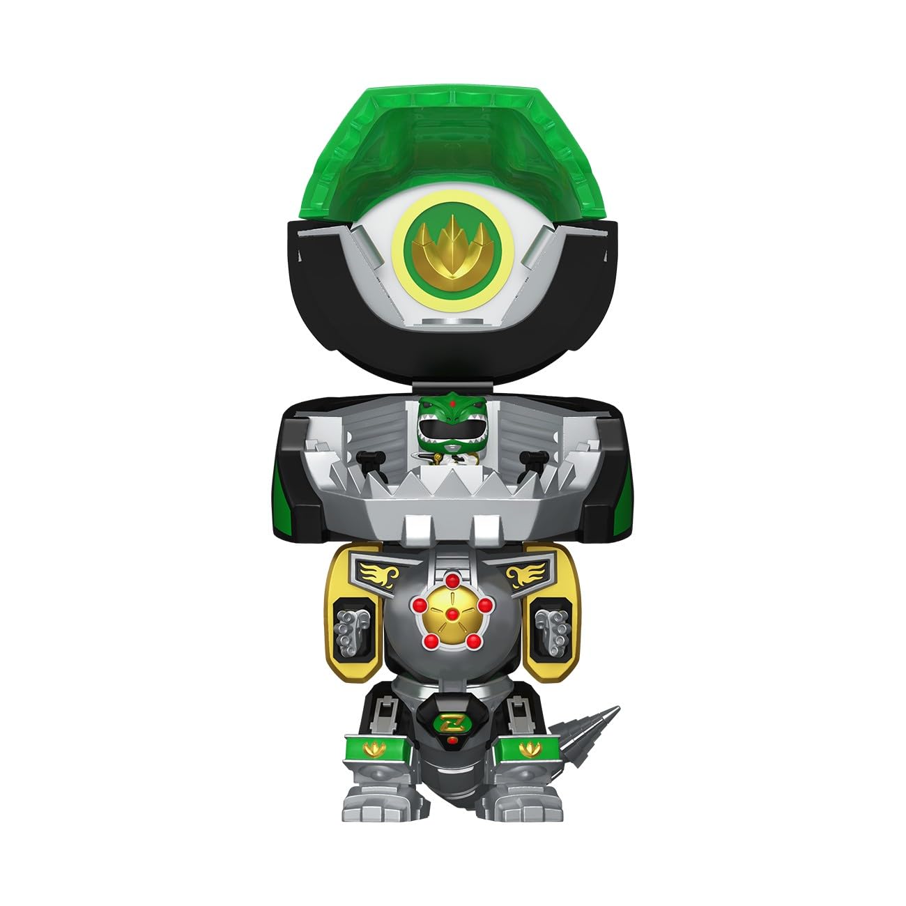 Funo Pop! Bitty Bots: Power Rangers - Dragon Zord with Green Ranger - 0.9 Inch and 4.7 Inch (11.9 Cm) - Television Collectable - Gift Idea - Toys for