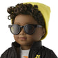 American Girl Truly Me 18-inch Doll Accessories Black Puffer Jacket, Yellow Knit Beanie, and Sunglasses, For Ages 6+