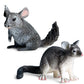FLORMOON Realistic Animal Figures Chinchilla Lanigera Figurines, Science Project, Cake Topper, Early Educational Toys Birthday for Toddlers Kids Age 3
