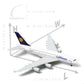 QIYUMOKE A380 German 1/300 Die-cast Metal Airplane Model Sky Jumbo a380 Model Plane with Stand (7.5 inches Long) for Aviation Enthusiast Gift or