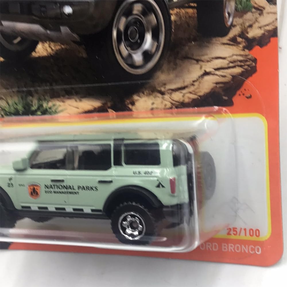 Matchbox 2021 Ford Bronco 25/100 (Mint Green) 1:64 Scale Die-Cast Metal Collectible Truck for Kids