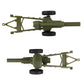 BMC CTS WW2 US Howitzer Artillery & Crew 12pc OD Green Plastic Army Men Playset