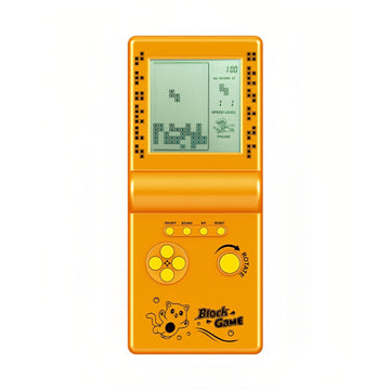 CZT Nostalgic Cube Game Console Big Screen Built-in Retro 999 in 6 Block Game Indoor/Outdoor Handheld Console Portable Electronic Brick Games
