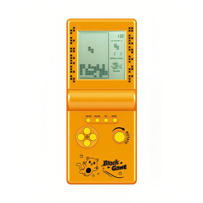 CZT Nostalgic Cube Game Console Big Screen Built-in Retro 999 in 6 Block Game Indoor/Outdoor Handheld Console Portable Electronic Brick Games