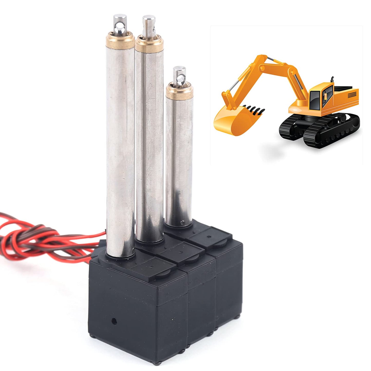 3Pcs Drive Rod Metal Arm Driving Handle, High Hardness Quality Aviation Magnesium Aluminum Alloy Drive Rod for RC Excavator Parts Huina 1592 RC
