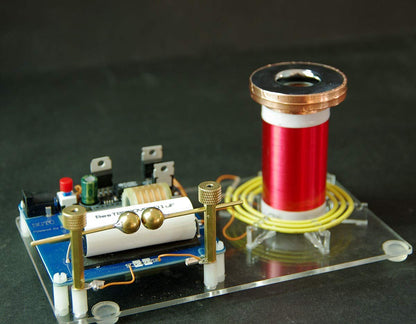 HandsMagic Tiny Tesla Coil Ball-Gap Discharger SGTC Spark Gap Tesla Coil DIY Kits Science Physics Toy Electronic DIY