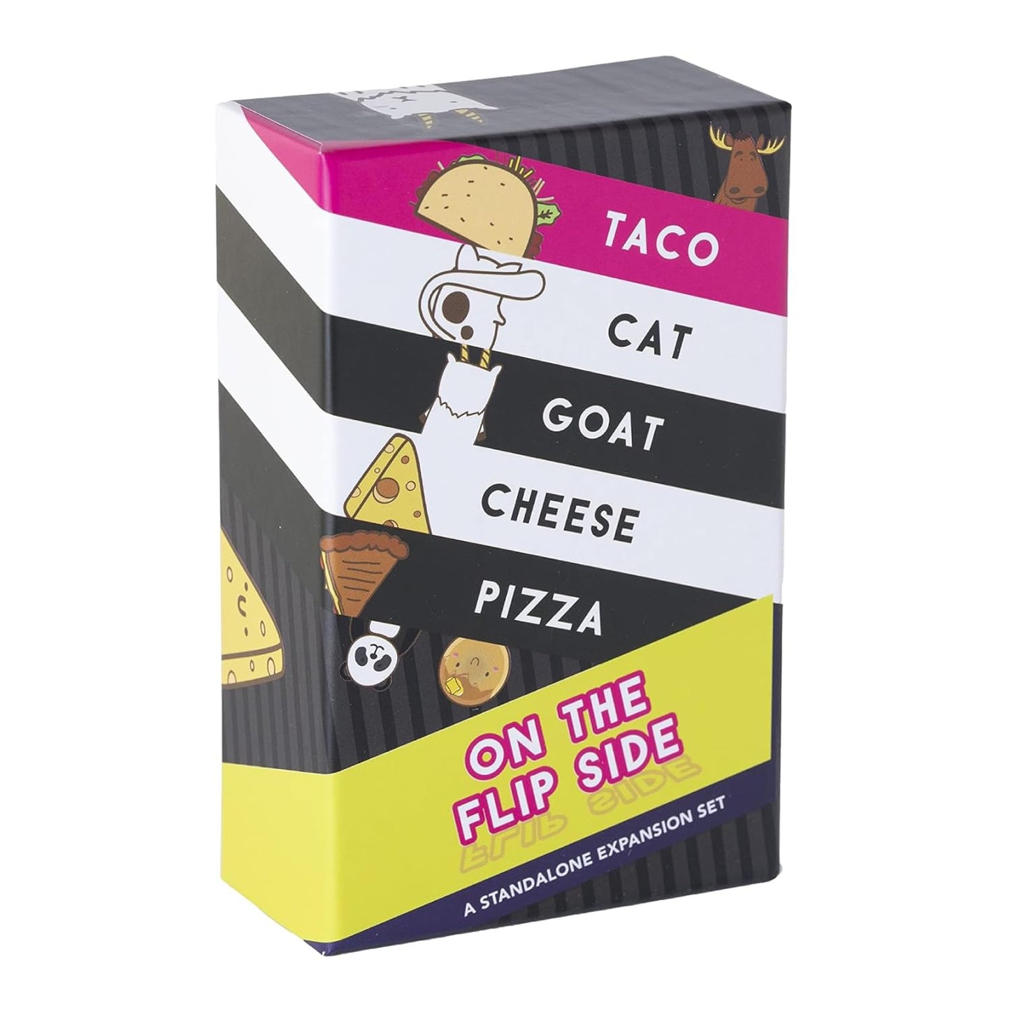 Taco Cat Goat Cheese Pizza On The Flip Side Entertaining Standalone Expansion Game for Family Game Night | Easy to Play 15 Minute Rounds | Fun