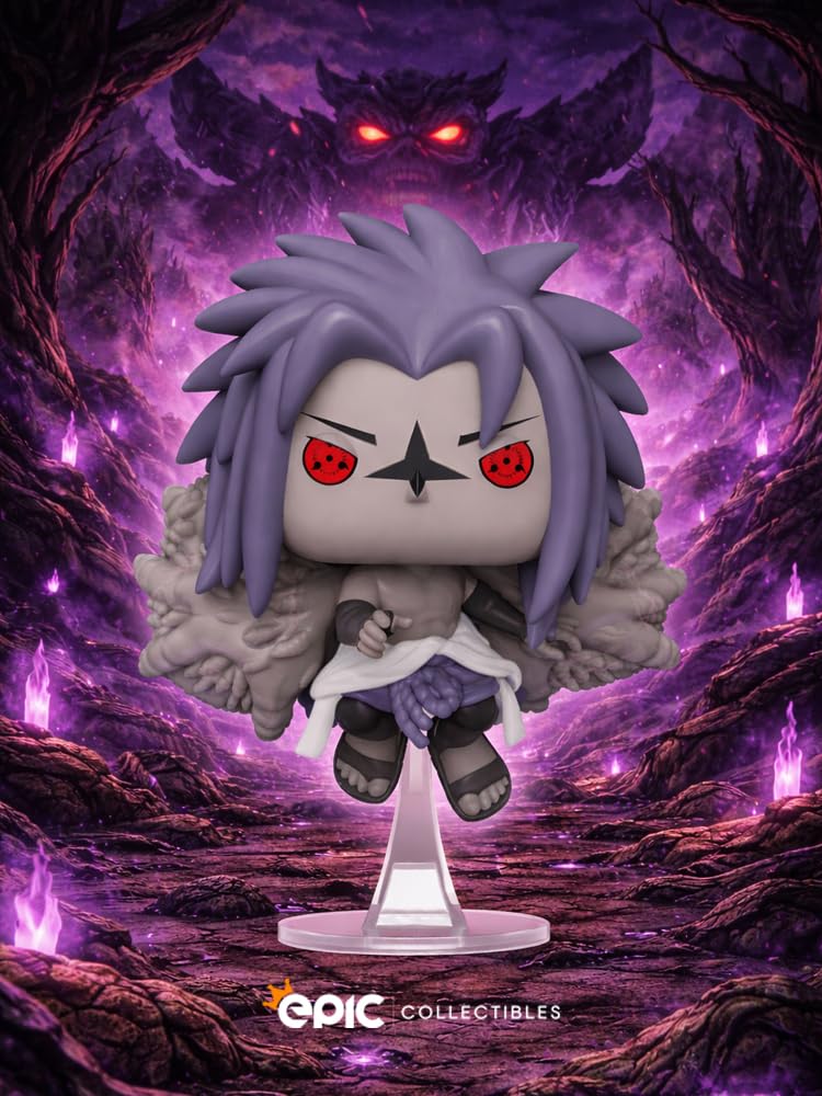 Funko Pop! Anime: Naruto Shippuden - Sasuke Uchiha (Curse Mark 2) Exclusive Vinyl Figure Bundled with Box Protector