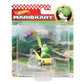 Hot Wheels 1:64 Mario Kart - Yoshi in Standard Kart with Parafoil Die Cast