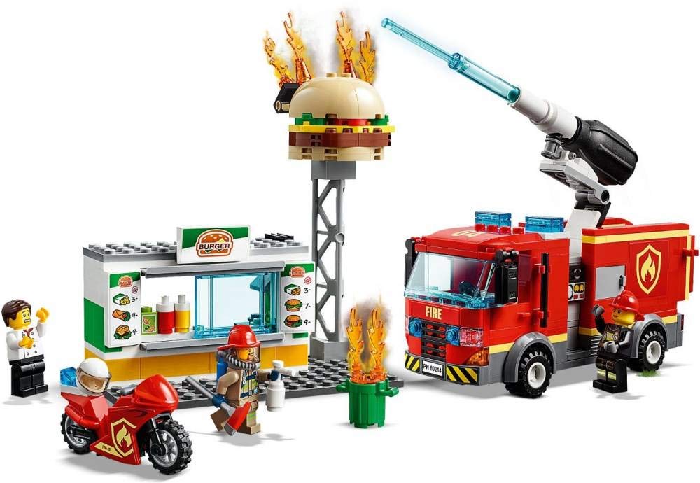 LEGO City Burger Bar Fire Rescue 60214 Building Kit (327 Pieces)