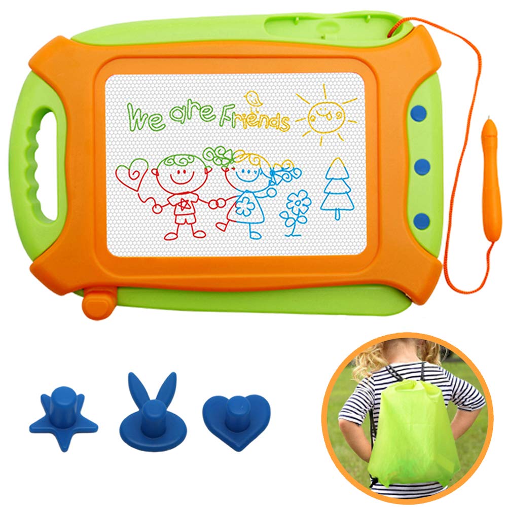 Wellchild Magnetic Drawing Board for Toddlers,Travel Size Toddlers Toys A Etch Toddler Sketch Colorful Erasable with One Carry Bag Magnet Pen