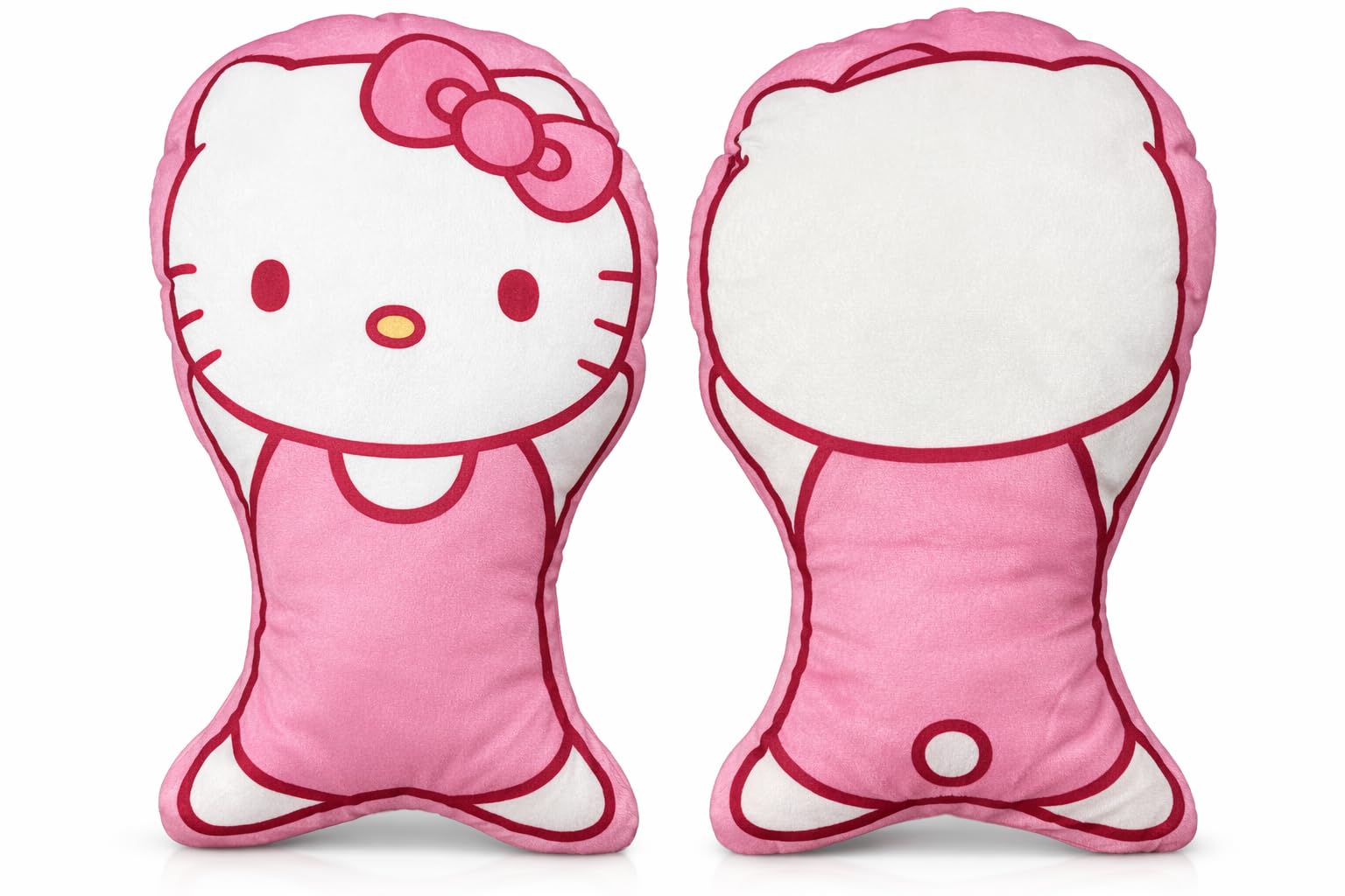 Hello Kitty Snuggle Pillow | Hello Kitty Home Goods | Hello Kitty Pillow Plush | Hello Kitty Pillow Cover Included | Pink/White | 15" | Officially