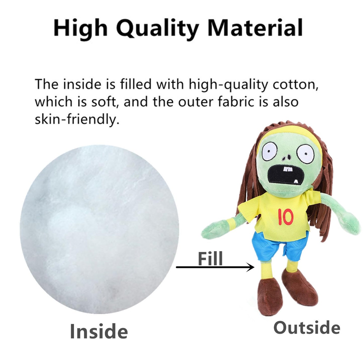 JHESAO 3 PCS Plants and Zombies Plush Zombies Sets Toy Captain Zombie, 1 2 Stuffed Soft Knight Zombie Doll, PVZ Plushies Figure Doll New