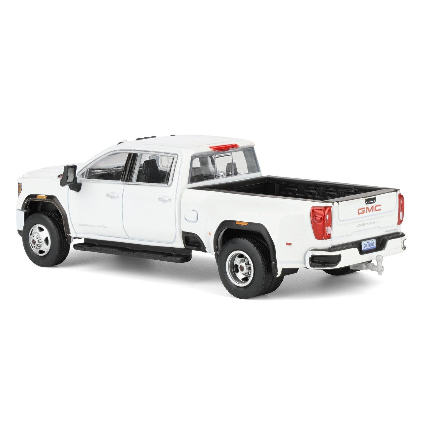 Greenlight 1/64 2022 GMC Sierra 3500HD Denali Dually Pickup Truck, White Frost 51678-B