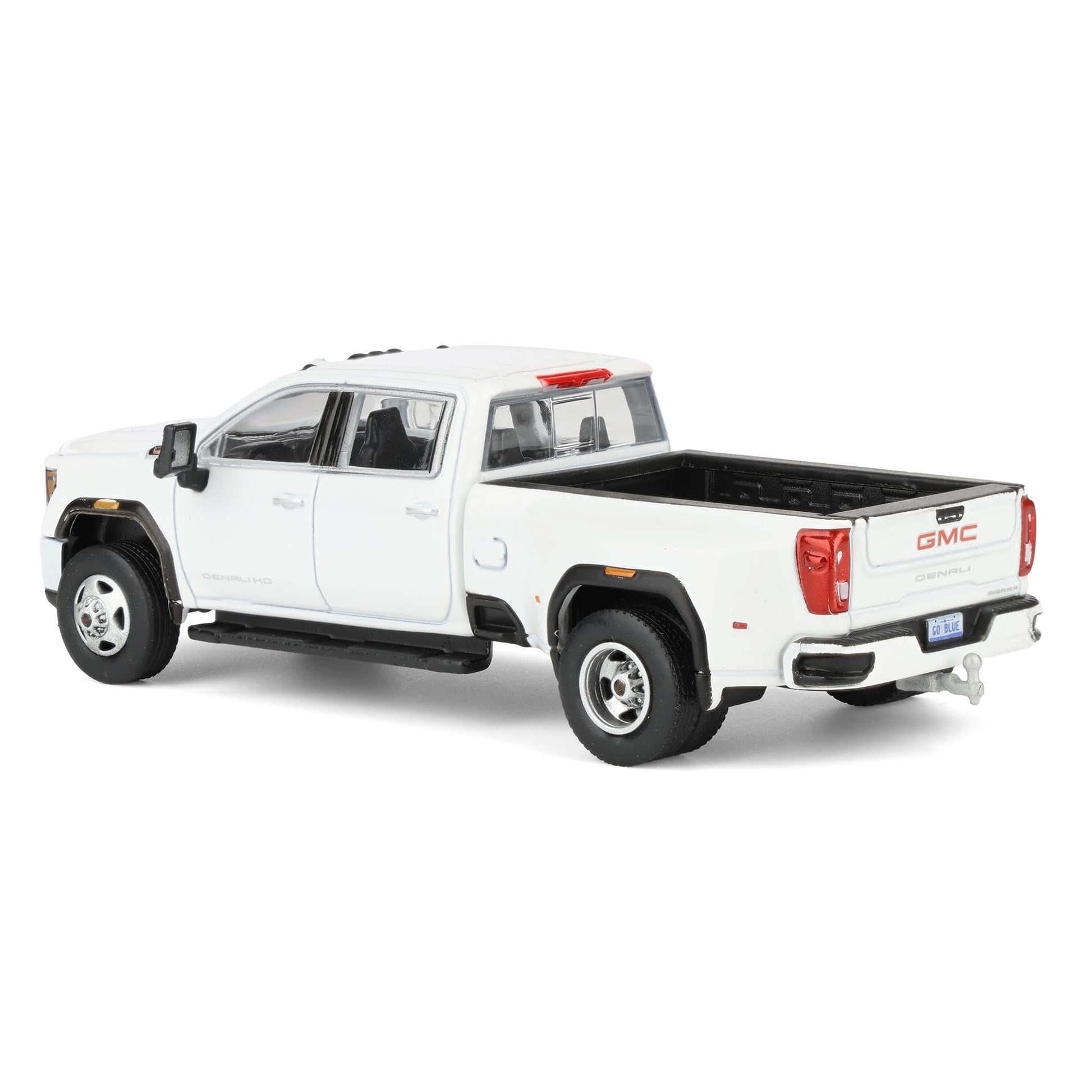 Greenlight 1/64 2022 GMC Sierra 3500HD Denali Dually Pickup Truck, White Frost 51678-B
