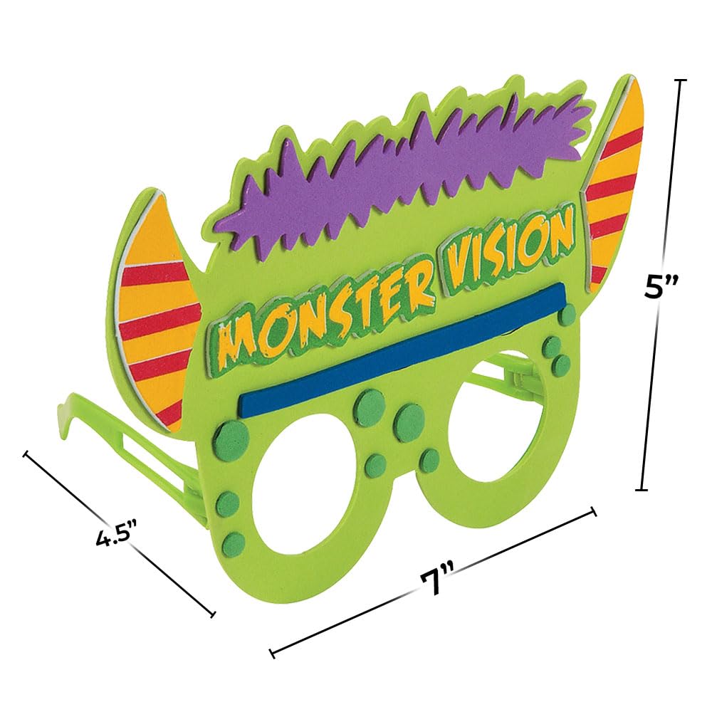 Monster Vision Foam Kids Glasses Craft Kit -12 - Crafts for Kids and Fun Home Activities