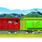 Melissa & Doug Trains 4-in-1 Jumbo Linking Jigsaw Floor Puzzle (96 pcs, 5 feet long)