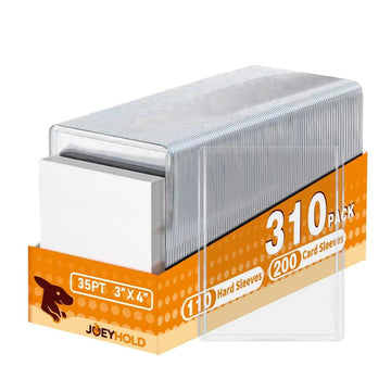310 Card Sleeves Top Loaders for Cards,Premium Plastic Baseball Card Sleeves,3"x 4"Trading Cards Holder,Sports Baseball Football Game Cards