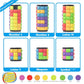 Magic 3D Puzzle Cube Rainbow Fidget Toy 5 Layers Rotate Slide Cylinder Game