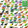 OuMuaMua Dinosaur Toys, Plastic Mini Dinosaur Figure Toy Set Including T-rex, Stegosaurus, Monoclonius for Kids Dinosaurs Birthday Party Favors